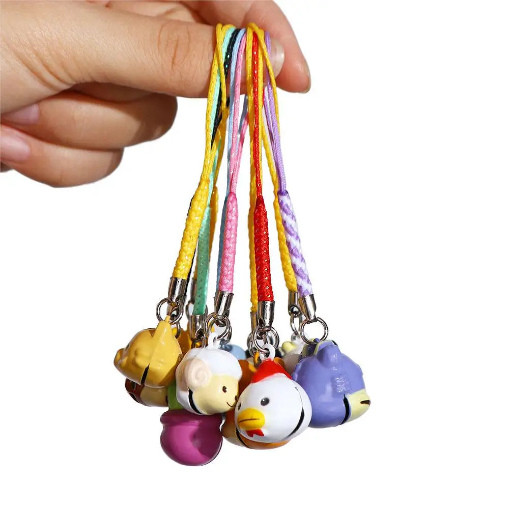 for Phone Cartoon Bell Pendant DIY Keychain Bear Bunny Phone Dolls Phone Lanyard Phone Bell Straps Mobile Phone Straps