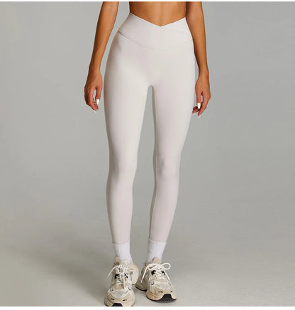 Yoga Pants Sports Leggings Women High Waist Tights Elastic Yoga Pants Training Running Gym Quick Dry Breathable Leggings Female