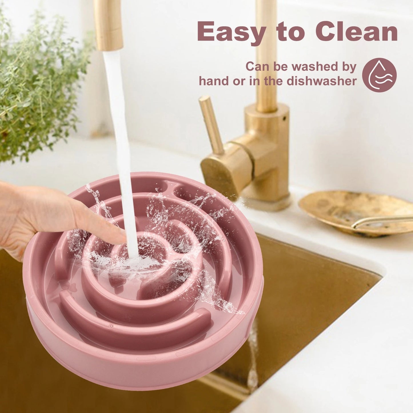 Pet Slow Feeder Dog Bowls Puzzle Dog Bowl with Anti-Slip Slow Feeder & Non-Slip Design Suitable for All Breed Dogs and Cat