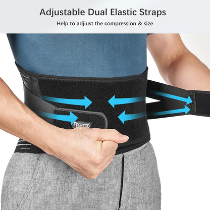 Back Braces for Lower Back Pain Relief with 6 Stays, Breathable Back Support Belt, Anti-skid lumbar support belt with 16-hole