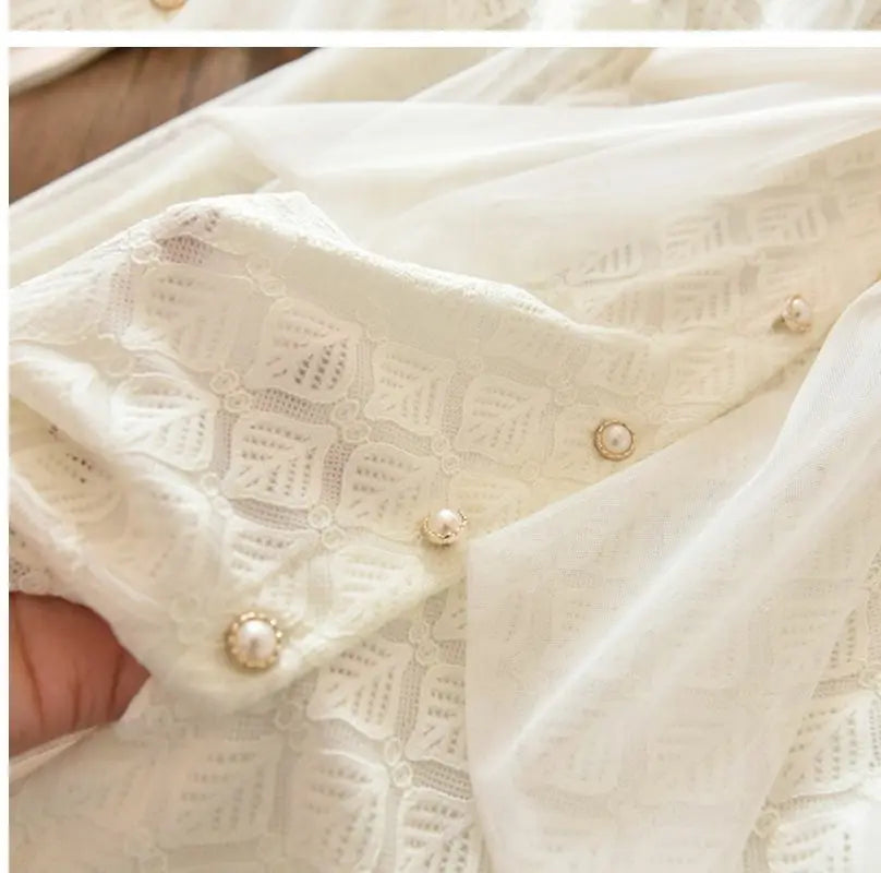 Girls' Shirt 2023 New Medium and Large Children Spring and Autumn Thin Long Sleeve Baby Shirt