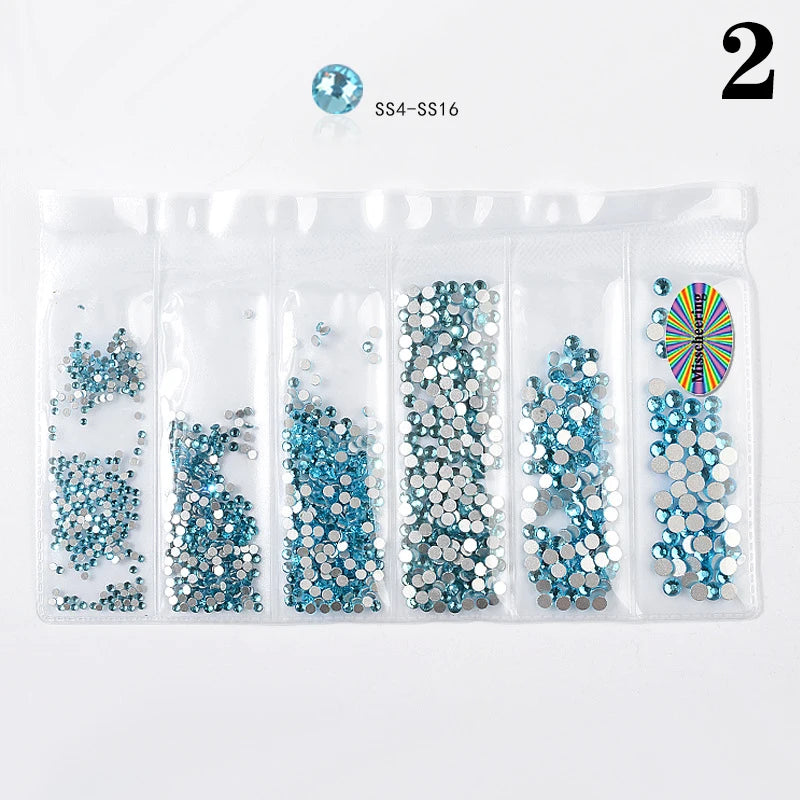 1Bag 6 Grid Dental Rhinestones Tooth Rhinestones Teeth Jewelry Dental Crystal Teeth Whitening Teeth Decoration