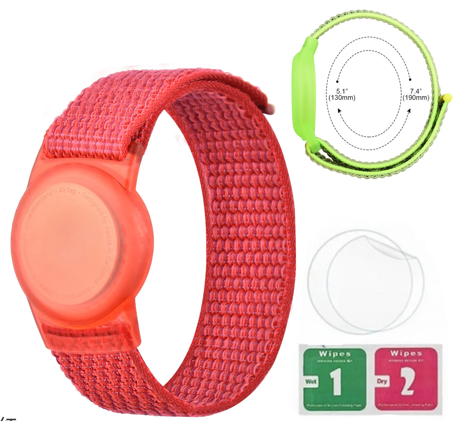 Silicone Steel Clip Compatible with Apple AirTag - Protective Silicone Clip for Tracker Protect Keychain Silicone Cover