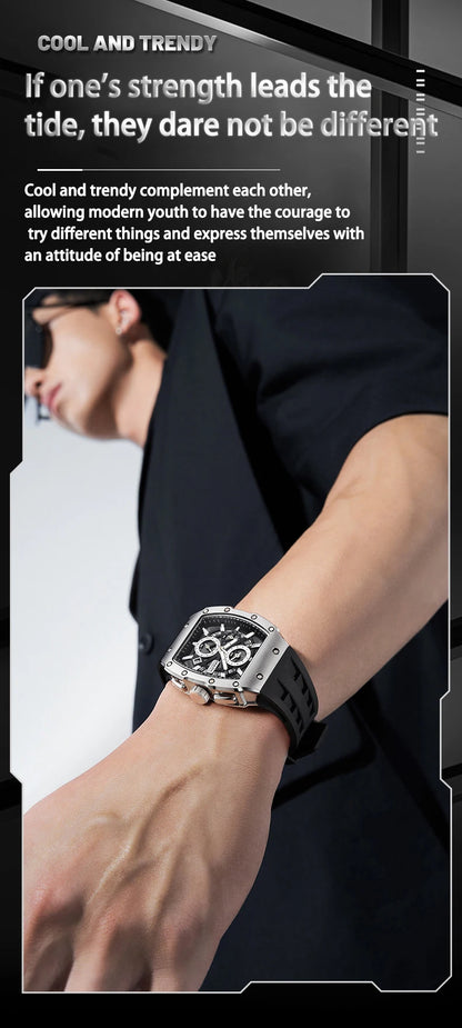 UTHAI CQ241 Original replica watch men's watch fluorescent waterproof men's watch barrel shaped quartz watch