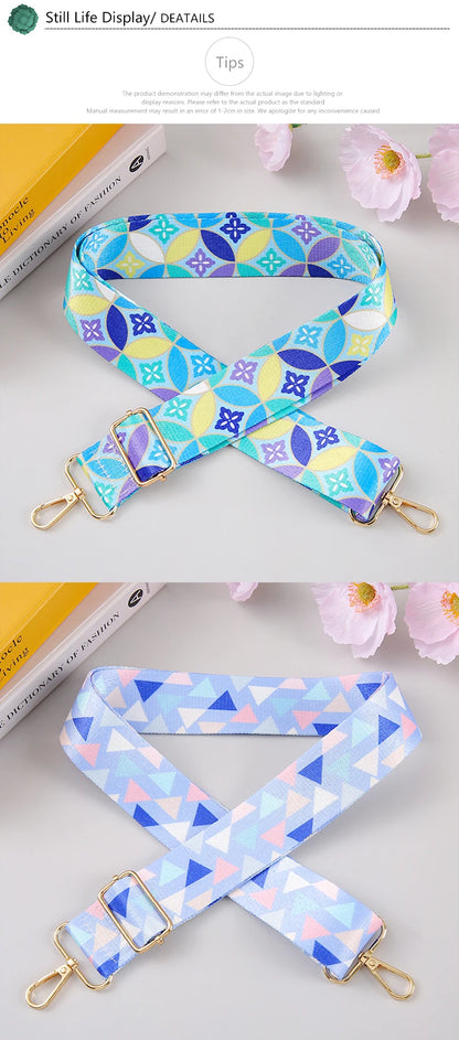 Fashionable And Minimalist Shoulder Strap Print Adjustable Bag Strap Luggage Replaceable Travel Accessories