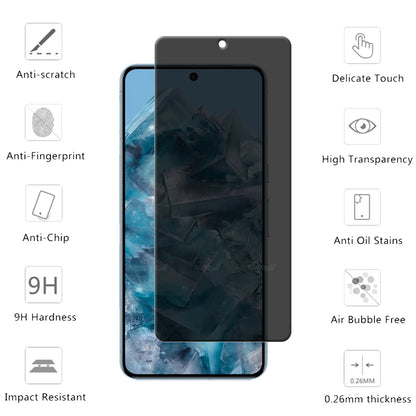 4Pcs For Google Pixel 8 Pro Glass Google Pixel8 Pixel 8 Pro Glass 9H Privacy Anti-Spy Glue Screen Protector Google Pixel 8 Pro