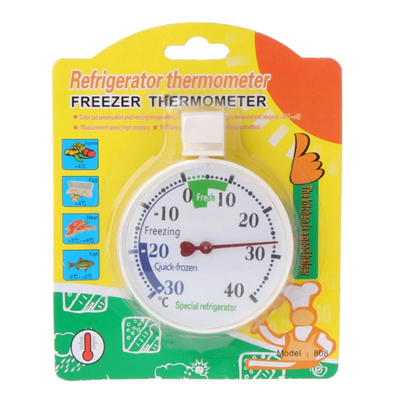 Fridge Thermometer for Traditional Refrigerators Mini Fridges Freezers -30°~40°C Large Dial with Red  R9UF