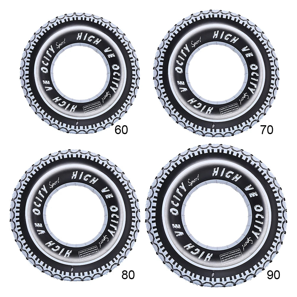 Swimming Pool Floating Rings Tire Pattern Leakproof Inflatable Swim Ring Pool Rings Air Mattresses Swimming Pool Accessories