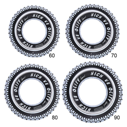 Swimming Pool Floating Rings Tire Pattern Leakproof Inflatable Swim Ring Pool Rings Air Mattresses Swimming Pool Accessories