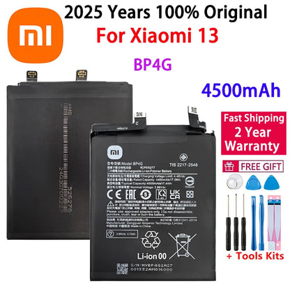 2025 Years 100% Original High Quality BP4G 4500mAh Battery For Xiaomi 13 ,Mi13 Mi 13 Phone Replacement Batteries Fast Shipping
