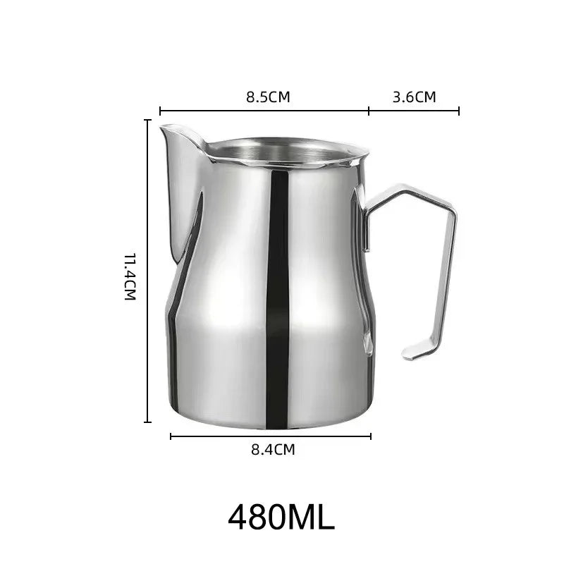 Coffee Milk Frothing Pitcher Jug Stainless Steel With Scale Espresso Steaming Pitchers Professional Milk Foam Jug Barista Craft
