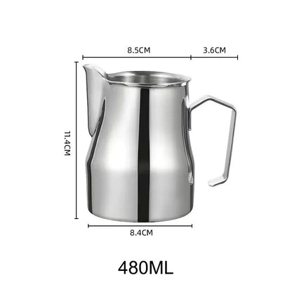 Coffee Milk Frothing Pitcher Jug Stainless Steel With Scale Espresso Steaming Pitchers Professional Milk Foam Jug Barista Craft