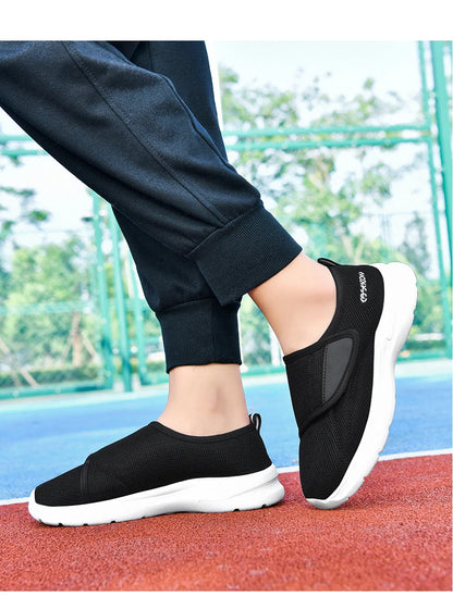 Diabetic Shoes for Men Wide Width Walking Shoes Slip-On Orthopedic Shoes for Swollen Feet Foot Pain Relief Cushion Sneakers