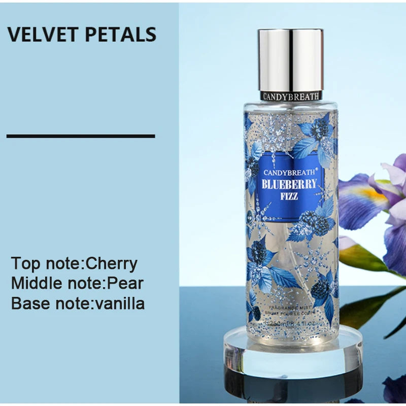 Victoria Fruity Fragrance Perfume 250ml Brand Women's Body Spray Blueberry Vanilla Grape Rose Lasting Charming Light Fragrance
