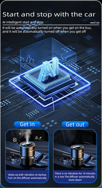 Spray Aroma Car Decorations Accessories With Aromatherapy High-End Car Air Freshener Electronic Car Fragrance Auto Deodorization