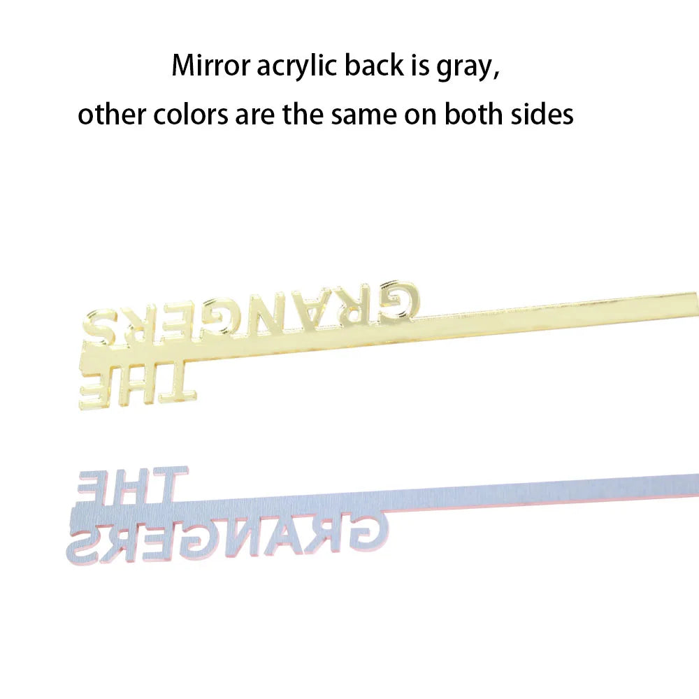 30/50/100Pcs Personalized Acrylic Stirrers Custom Lasercut Drink Stirrers Initial Drink Stirrers Wedding Stirrers Swizzle Sticks