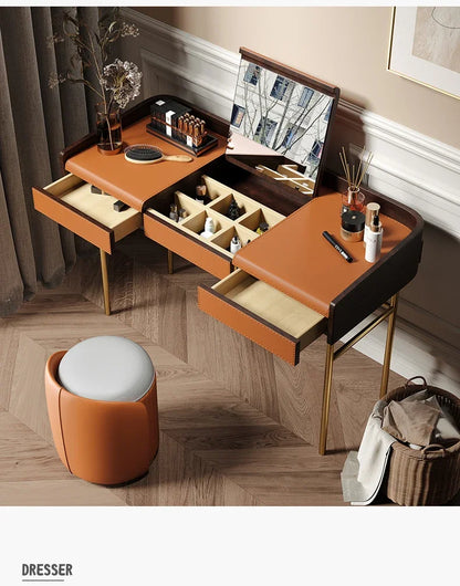 Living Room Vanity Table Nail Makeup Drawers Bedroom Storage Luxury Dressing Table European Mesa De Maquillaje Trendy Furniture