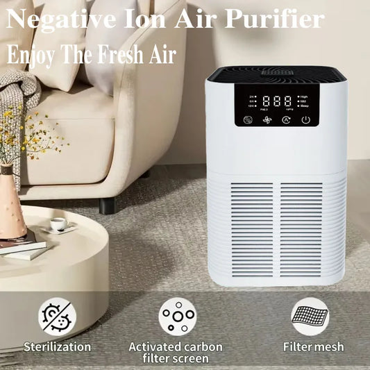 2025 Smart Air Purifier Small Portable Negative Lon Air Purifier Bathroom Deodorant Pet Deodorizer Smoke Odor Filter Air Cleaner