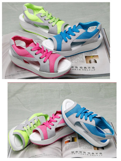 Women Sandals 2023 New Lady Platform Chunky Sandals Comfortable Women's Sandals Open Toe Casual Summer Sports Shoes