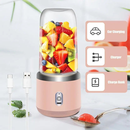 Personal Blender for Shakes Smoothies, 400ml Portable 2 Cups with Lids High-Speed Mixer for Juices Kitchen tools Baby Food