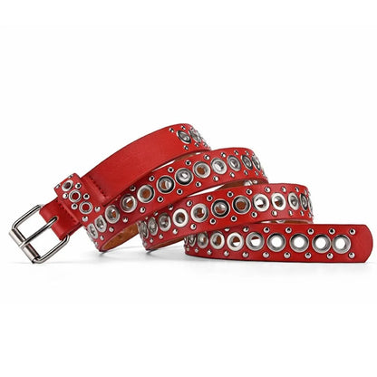 Women's Belt Fashionable Rivet Thin Belt Personalized Needle Buckle Belt Street Trend Punk HipHop Style Y2K Belt With Jeans Belt