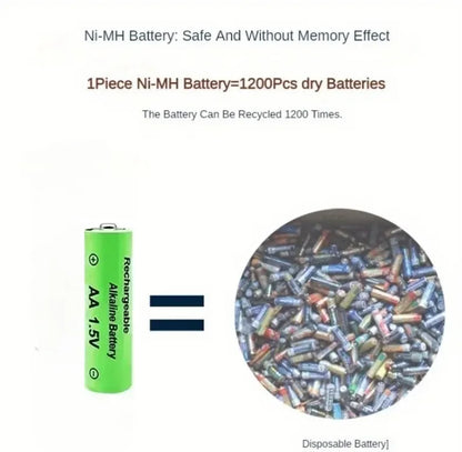 Original Rechargeable Battery 1.5V AA9800mAh+AAA8800mAh+Charger for Computer Clock Radio Video Game Digital Camera AA AAAbattery