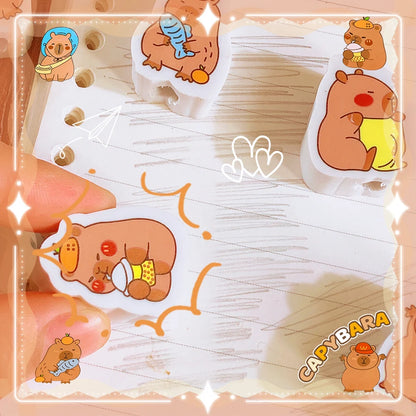 school useful teacher gift kawaii stationery supplies office accessories funny erasers cute capybara rubber Aesthetic stationery