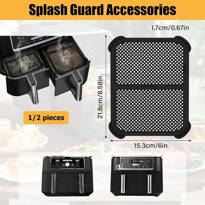 Air Fryer Splash Guard for Ninja AF300 Models Reusable Air Fryer Liners  Silicone Air Fryer Splash Pad Shield Baking Accessories