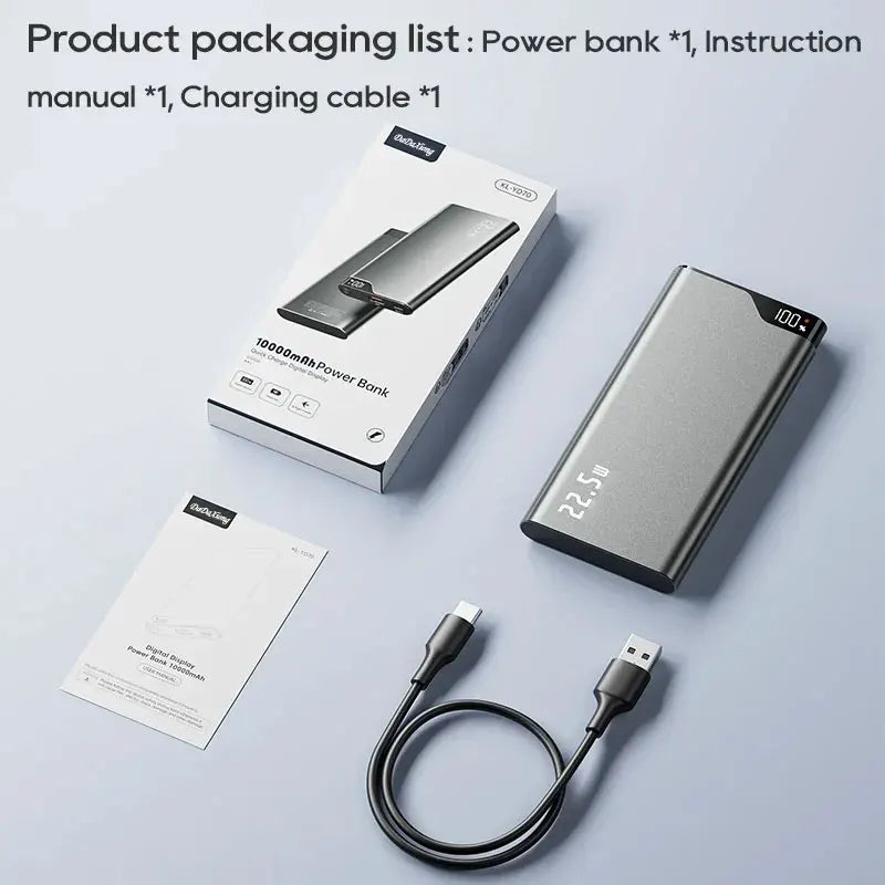 22.5W Power Bank 10000mAh Portable Charger PowerBank Fast Charging External Battery For iPhone16 15 14 Xiaomi poweer bank