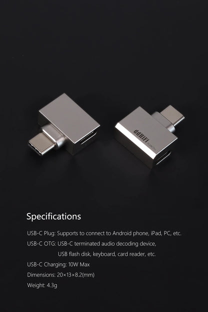 DD DDHiFi TC28C Pro USB-C to  OTG Power Adapter for Android Phones iPad PC Iphone