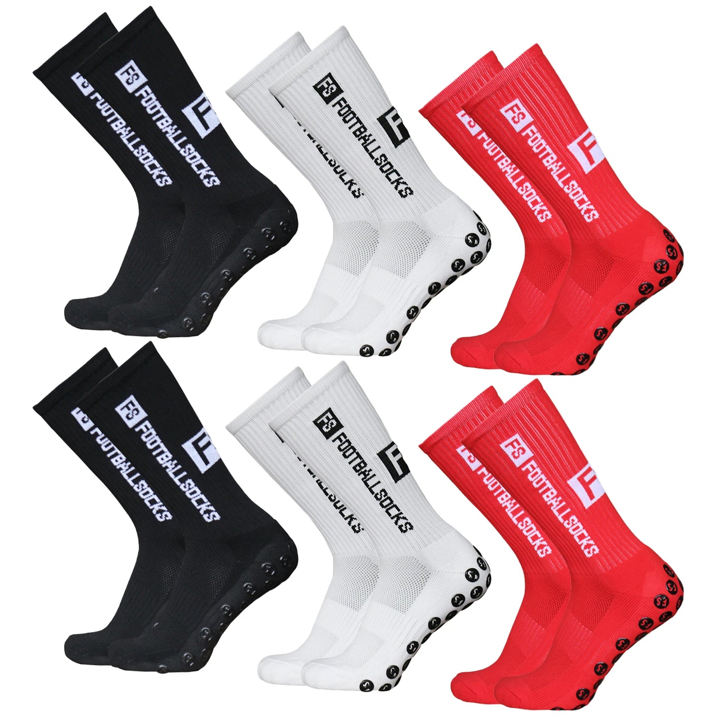 Lixada Outdoor Sports Running Socks Stretcy Socks Athletic Football Soccer Socks Anti-Slip Socks with Grips