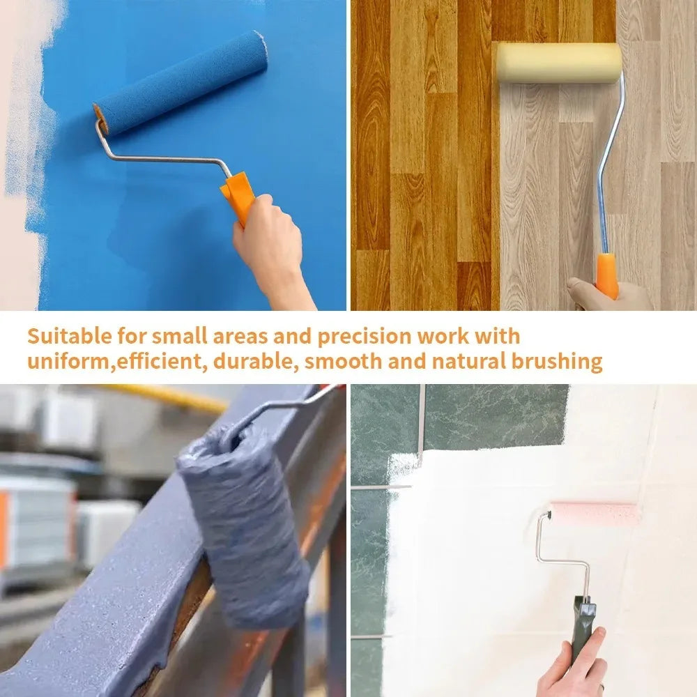 10PCS 100mm Mini White Durable Foam Paint Roller Sleeves Painting Decorating Sponge Rollers Art Sets Painting Supplies