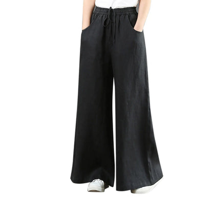 Women Summer High Waisted Palazzo Pants Wide Leg Long Pant Trousers With Pocket Internet celebrity new hot selling