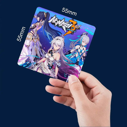Honkai Impact 3rd Fridge Magnet Creative Square Refrigerator Magnets Picture For Kitchen Office Whiteboard Home Decoration