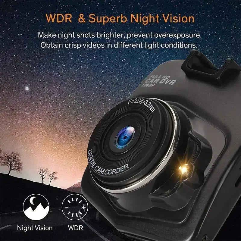 1080P Car DVR Dash Cam for Cars Camera HD Video Recorder for Vehicle Dvrs Night Vision Monitor Parking Vehicle Camera
