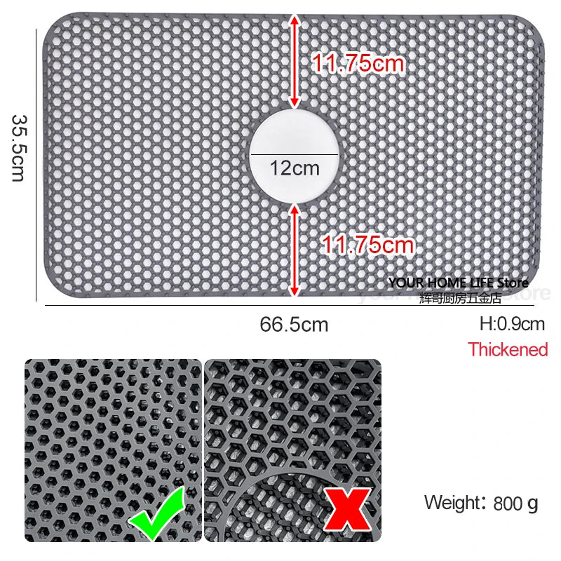 Sink Protectors for Kitchen Sink,Sink Mat,Grid Silicone Kitchen Sink Mat for Bottom of Stainless Steel Sink,Heat resistant mat