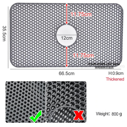 Sink Protectors for Kitchen Sink,Sink Mat,Grid Silicone Kitchen Sink Mat for Bottom of Stainless Steel Sink,Heat resistant mat