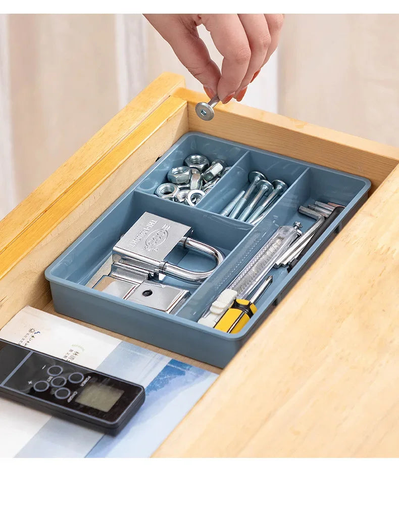 Desk Drawer Organizer Stackable Multi-cell Storage Box Tray Dressing Table Jewelry Organizer Makeup Organizer For Home Office