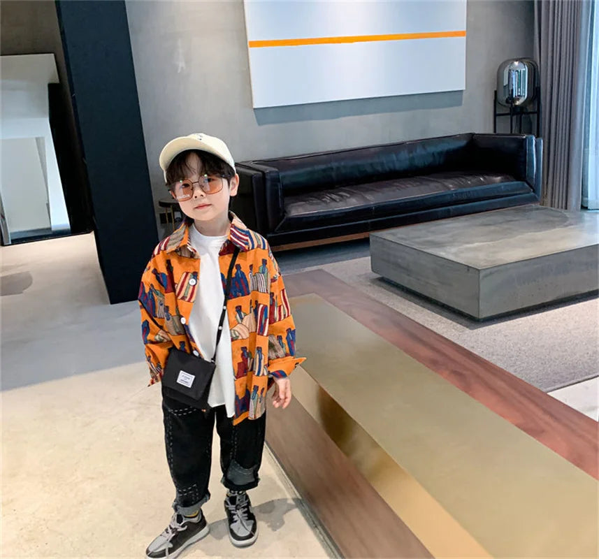 Boys Baby's Kids Blouse Coat Jacket Outwear Cotton 2024 Sweet Spring Autumn Shirts Outwear High Quality Children's Clothing