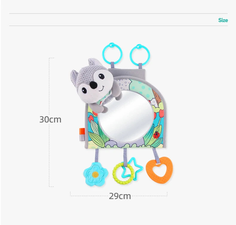 Baby Mirror Car Seat Toys Baby Rear Mirror Hanging Toys Kids Monitor Infant Tummy Time Toys Travel Toys Babies Carseat Toy Gifts