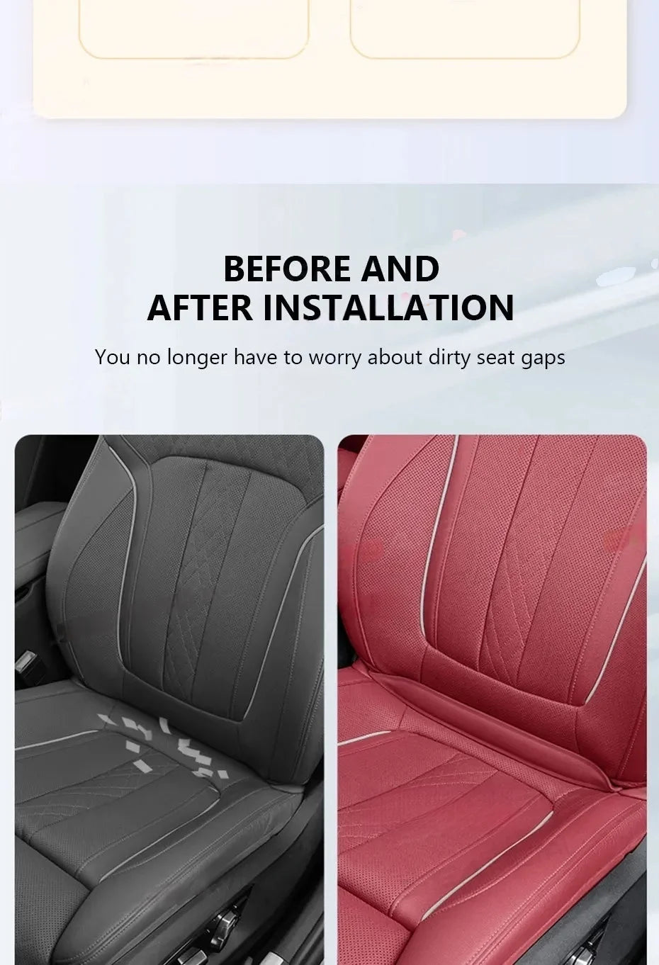 Car Seat Gap Filler Universal Flexible Back Seat Gap Protector For Seat Bottom Crevice Filler Auto Interior Decro Strip
