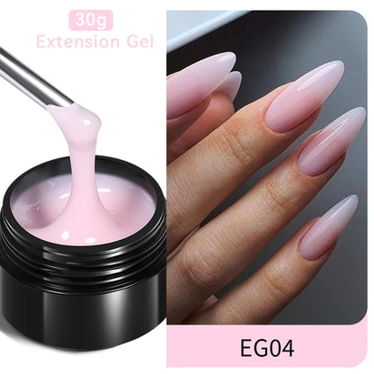 BORN PRETTY 60/30ml Hard Jelly Extension Nail Gel Polish French Nails Nude Pink White Clear Nail Supplies Gel for extension