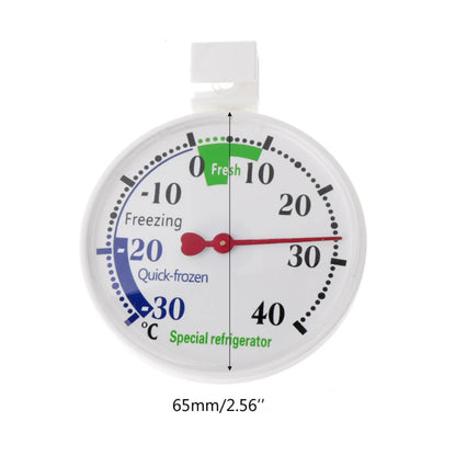 -30~40 ℃ Thin Fridge Refrigeration Temperature Gauge Measurement Tools Circular Thermometer Refrigerator Freezer Thermometer