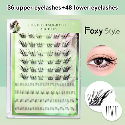 Lashprofessor Glue-Free DIY Self-adhesive False Eyelashes Self-adhesive Reusable DIY Segmented Lashes No-Glue DIY Cluster Lashes