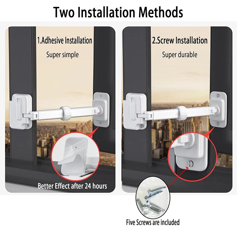 Children Security Protection Locks Window Lock ABS Child Safety Stopper Falling Prevention Lock Limiter Care for Baby  New