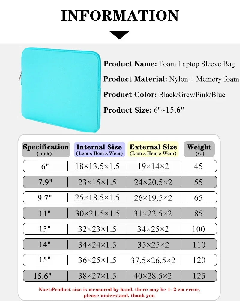 Laptop Bag 11 12 13 15 15.6 Inch Laptop Case Soft Bag Office Travel Business For Xiaomi Lenovo Hp Dell Computer Case Macbook Air