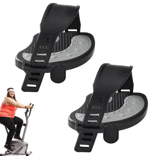 Exercise Bike Pedals 9/16 Universal Bike Pedal With Straps Spin Exercise Bike Pedal Non-Slip For Leg Exercise Desk Pedal Bike