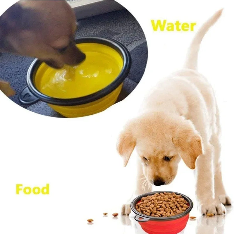 Foldable Silicone Dog Travel Bowl 1500ml Leakproof Pet Feeder for Food Water Portable Outdoor Camping Puppy Accessories Collapsi