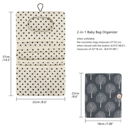 Travel Diaper Bag Diaper Compartment Diaper Organizers Diaper Holder Portable Button Diaper Container Polyester Cotton Baby Stor