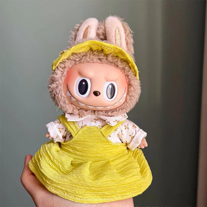 17cm Labubu Plush Doll Clothes Outfit  Fashion Clothes Accessories Labubu Multiple Series Cute Attire Gift for Doll Collectors